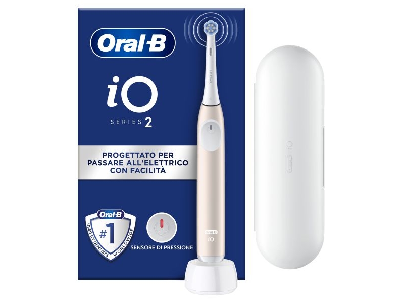 Oral-B Io2, Voksen, Vibrerende Tandbørste, Daglig Pleje, Sensitiv, Super Sensitive, Lyserød, Hvid, 2 Min, Rund