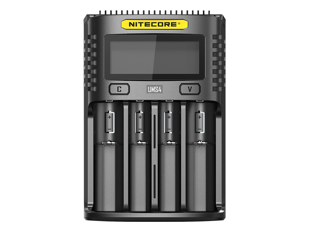 Nitecore UMS4, Litiumjärnfosfat (LiFePo4), Litium-Ion (Li-Ion), Nickel-kadmium (NiCd), Nickel-metallhydrid (NiMH), AA, AAA, AAAA, C, D | EL Artiklar - Batteri - AAAA-batterier | GameStuff