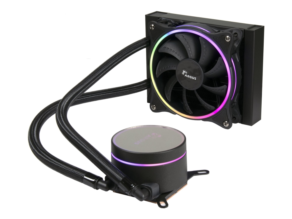 Inter-Tech Lc-120 Rgb, All-In-One-Flüssigkeitskühler, 12 Cm, Schwarz