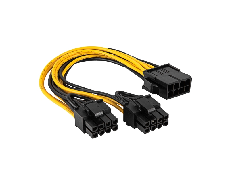 Akyga AK-CA-81, 0,2 m, PCI-E (8-pin), 2 x PCI-E(6+2 pin), Hunstik, Hanstik
