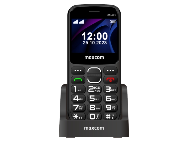 Maxcom Comfort Mm443 4G, Menu, 5,87 Cm (2.31"), 240 X 320 Pixel, 0,08 Mp, 1700 Mah, Sort