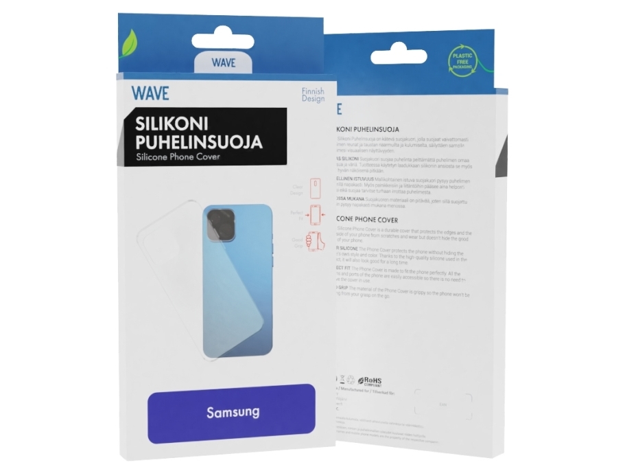 Wellen-Silikon-Schutzfolie, Samsung Galaxy A55 5G, Klar