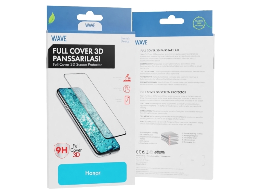 Wave -Fc3d-Hn-M5l-Bk, Honor, Magic5 Lite 5G, Ridseresistent, Sort, Transparent, 1 Stk