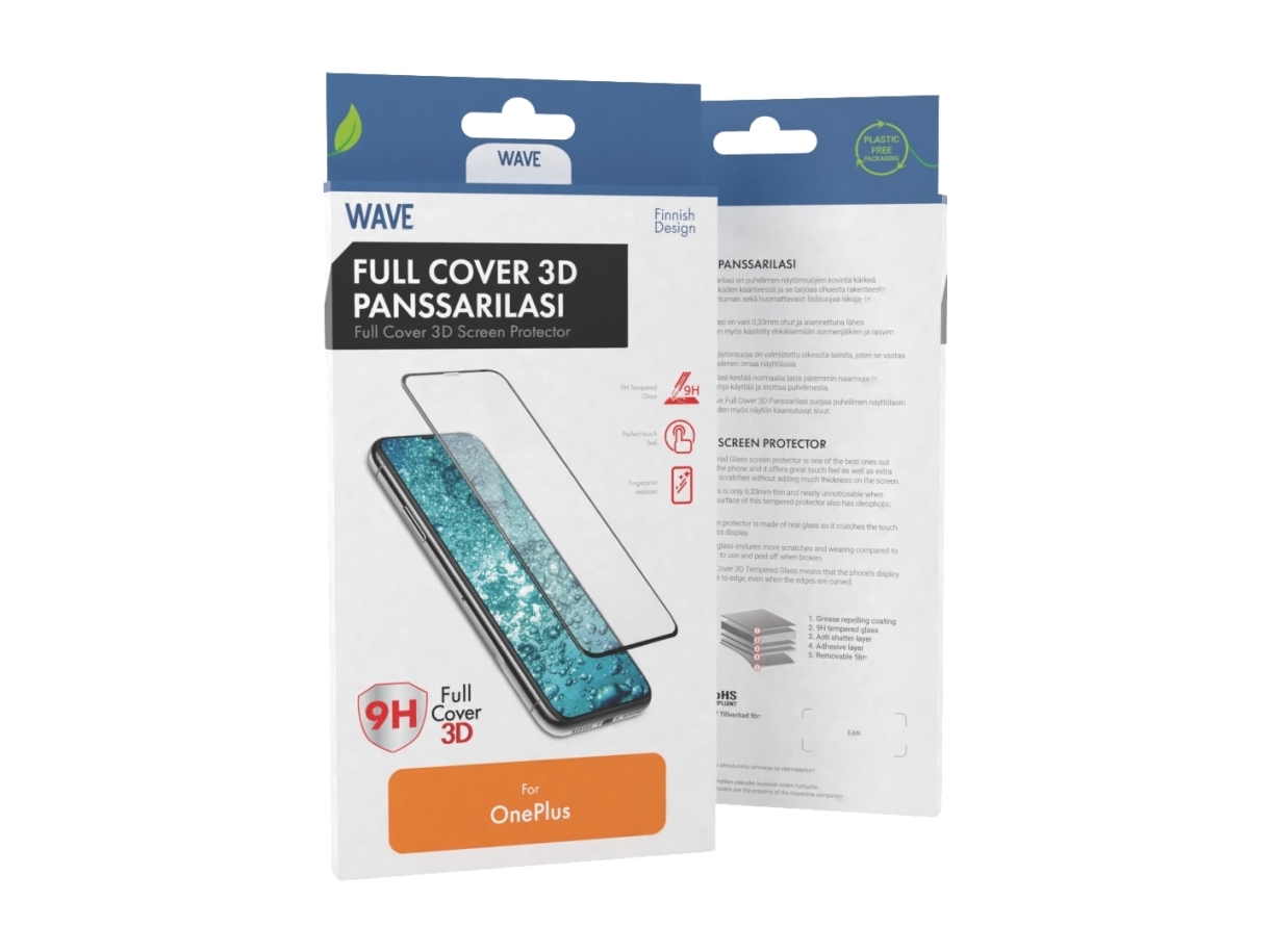 Wave -Fc3d-Op-10P-Bk, Oneplus, 10 Pro/11, Kratzresistent, Schwarz, Transparent, 1 Stück(E)