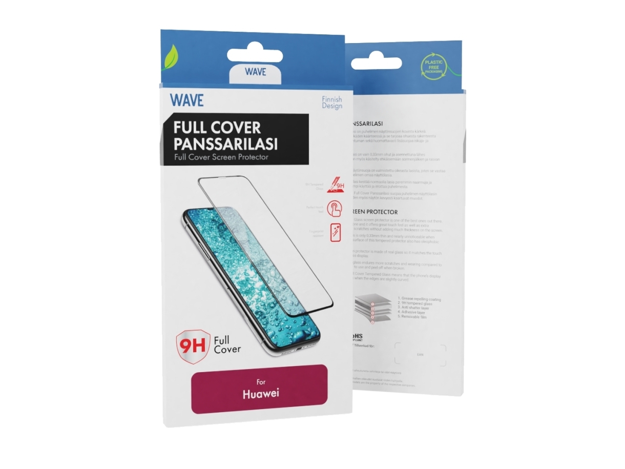 Wave -Fc-Hw-P30lit-Bk, Huawei, P30 Lite, Kratzresistent, Schwarz, Transparent, 1 Stück(E)