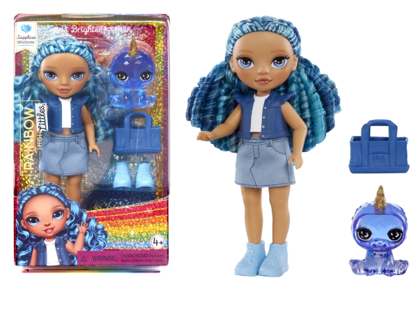 Rainbow High Littles Dolls- Sapphire (Blue), Mode Dukke, Pige, 4 År, Dreng/Pige, Flerfarvet