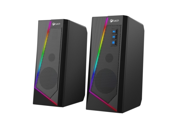 C-Tech Spk-17, 2-Vejs, 2.0 Kanaler, Ledningsført, 6 W, 160 - 20000 Hz, Sort