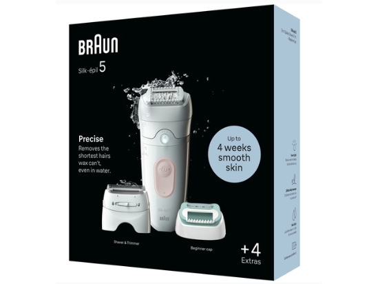 Braun Silk-épil 5 epilator 5-050 vit och rosa | Epilatorer | GameStuff
