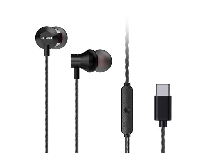 Aiwa Estm-50Usb-C, Kabelgebunden, Anrufe/Musik, 20 - 20000 Hz, 13 G, Kopfhörer, Schwarz