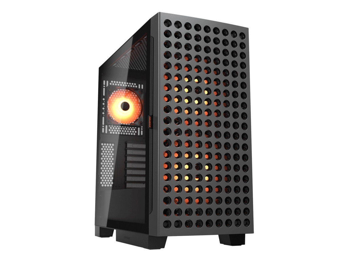 Cougar Gehäuse Midi-Tower, Airface Eco, Argb, Schwarz, Midi Tower, Pc, Schwarz, Atx, Ceb, Eatx, Micro Atx, Mini-Itx, Gaming, Multi