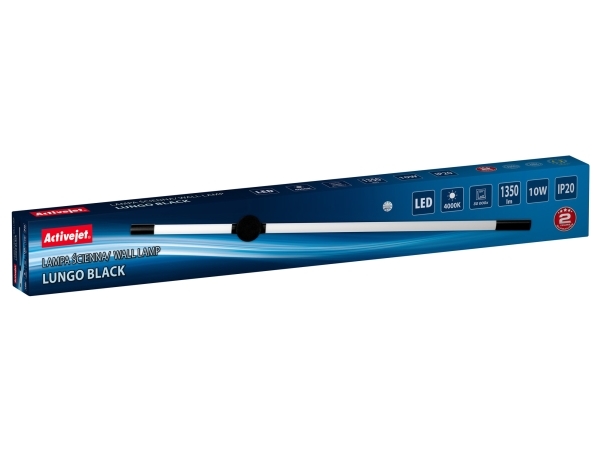 Activejet Led-Wandleuchte Aje-Lungo Schwarz