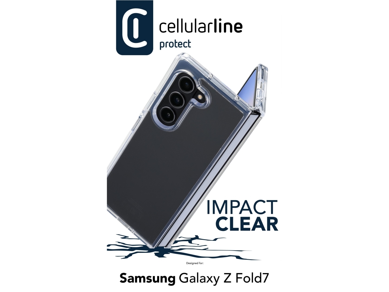 Cellularline Impactcgalzfold7t, Cover, Samsung, Galaxy Z Fold7, 20,3 Cm (8"), Transparent