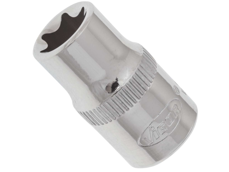 Vigor V2722n, Krafttop, Rustfrit Stål, 1 Hoved(Er), 1/4", Metric, 10 Mm