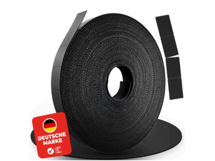 Label-the-cable LTC 1410-3, Kabelstyringssæt, Sort, 3000 mm, 15 mm