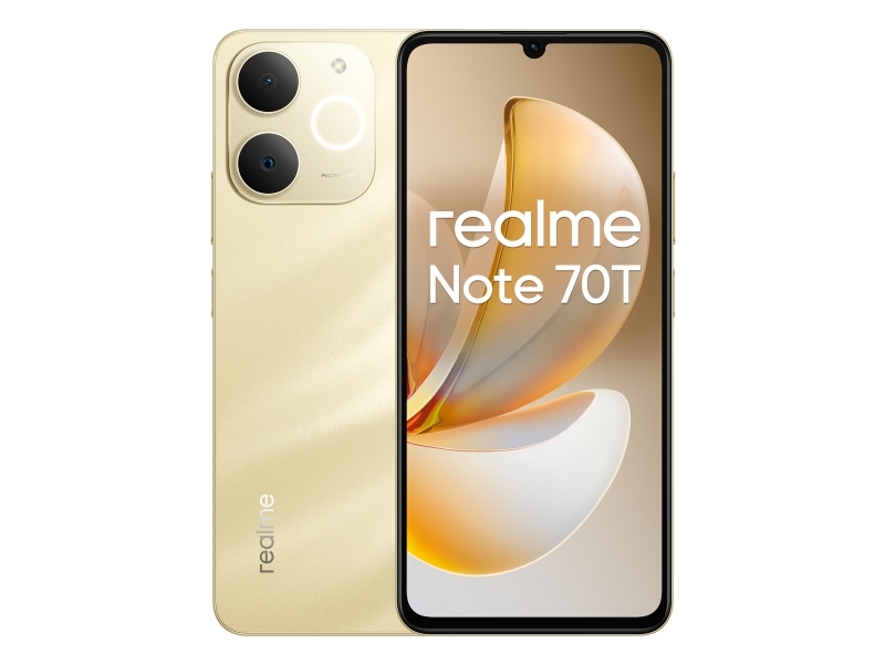 Realme Note 70T, 17.1 Cm (6.74"), 4 Gb, 128 Gb, 50 Mp, Android 15, Gold