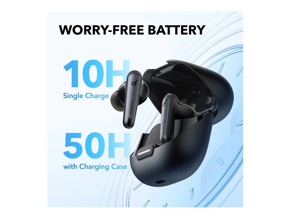 Soundcore Liberty 4 NC - True wireless-hörlurar med mikrofon - inuti örat - Bluetooth - aktiv brusradering - sammetssvart | TV, Ljud & Bild - Hörlurar & Mikrofoner | GameStuff