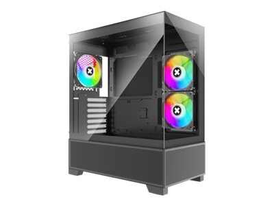 Xilence Xilent Beam - Midi-Tower - Atx - Seitenwand Mit Fenster (Gehärtetes Glas) - Ohne Netzteil (Atx) - Schwarz - Usb/Audio