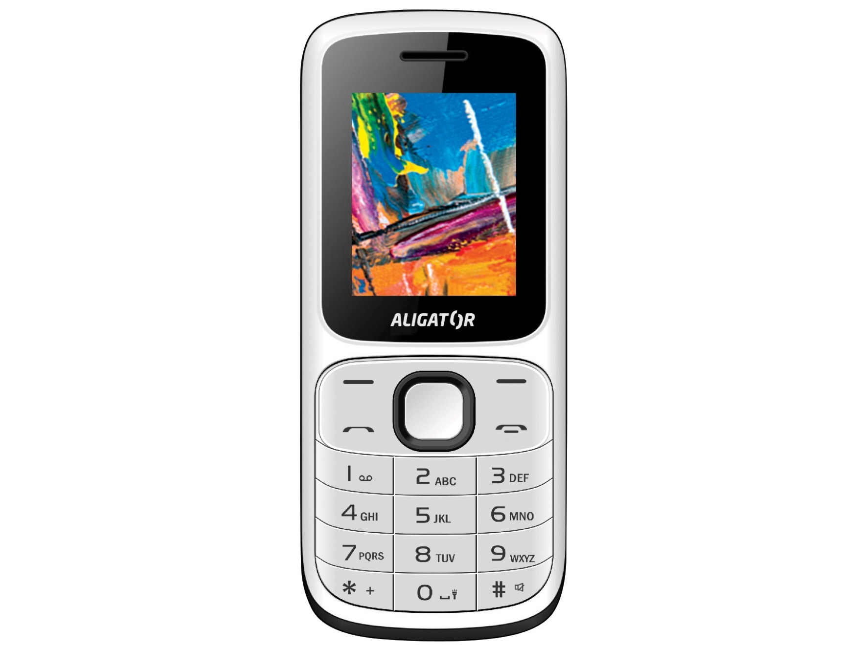 Aligator D210, Menu, Dual Sim, 4,57 Cm (1.8"), Bluetooth, 600 Mah, Sort, Hvid