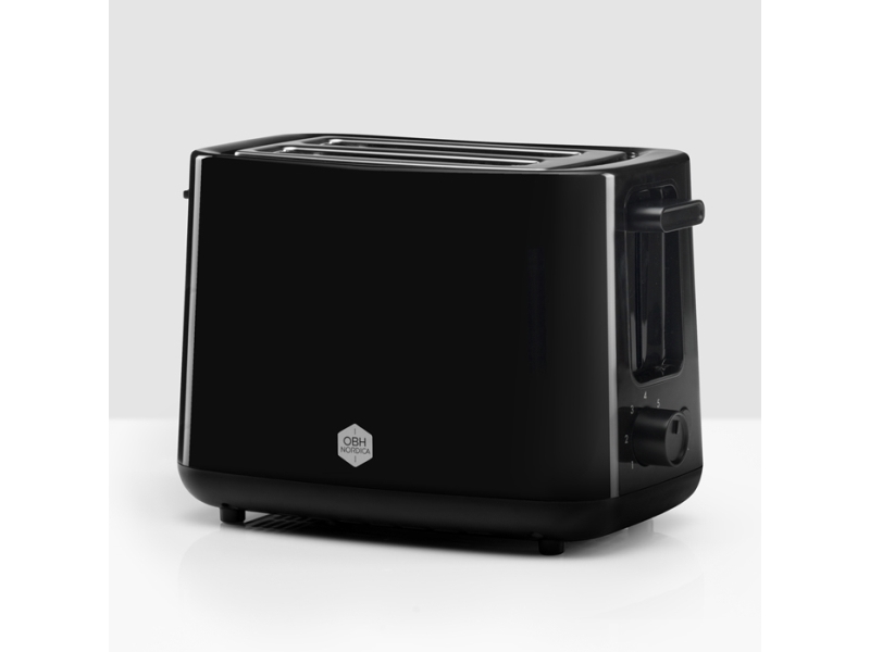 OBH Nordica Daybreak Black, 2 skivor, Svart, 760 W, 220 - 240 V, 50 hz, 1,1 m | Köksapparater - Bröd & Rostat bröd - Brödrost | GameStuff