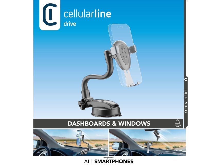 Cellularline 8018080456275, Matkapuhelin/älypuhelin, Passiiviteline, Pyörä/Auto, musta