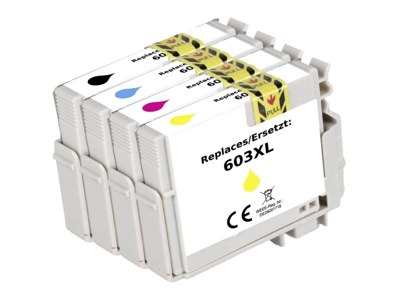 Renkforce Rf-5655898, High (L) Yield, Schwarz, Cyan, Magenta, Gelb, 4 Stück(E), 500 Seiten, 350 Seiten, Kombi-Packung