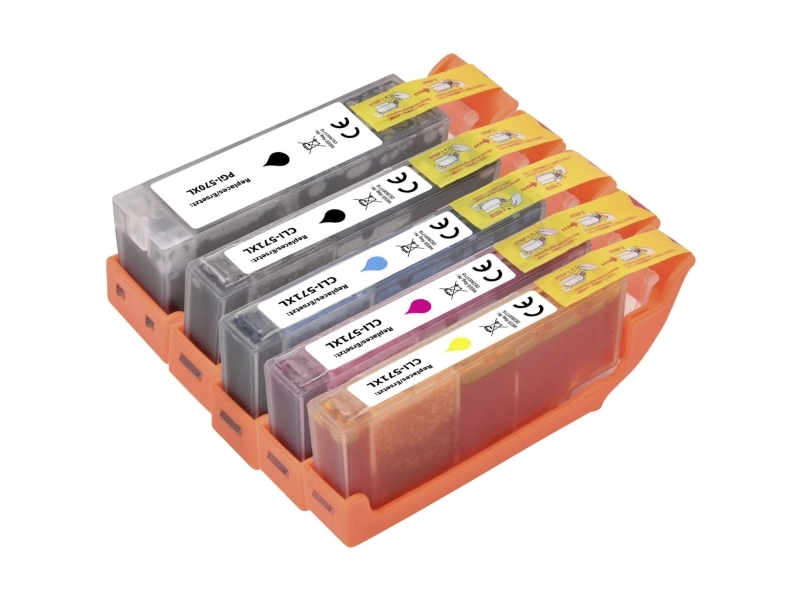Renkforce Tinte Kombi-Pack Ersetzt Canon Pgi-570 + Cli-571 (0372C004) Kompatibel Schwarz, Foto Schwarz, Cyan, Magenta, Gelb Rf-I-C-570/1Xlbkcmy5pk Rf