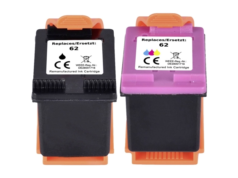 Renkforce Tinte Combo Pack Ersetzt Hp 62 (N9j71ae) Kompatible Combo Pack Schwarz, Cyan, Magenta, Gelb Rf-I-Hp62bkcmy2pk Rf-5705430