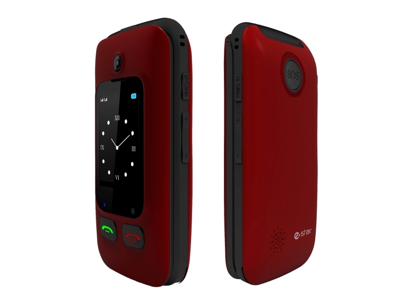 Digni Flip By Estar Clamshell Phone 2.4&Amp#039&Amp#039+ 1.77" Raudona