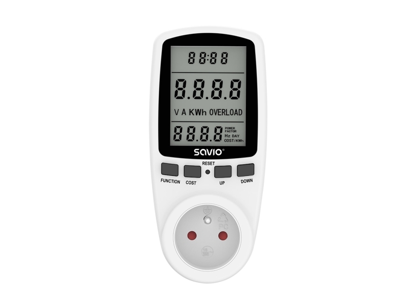 Savio Watomierz, Energierechner Mit Lcd-Anzeige, 16A, 3680W, Ae-01