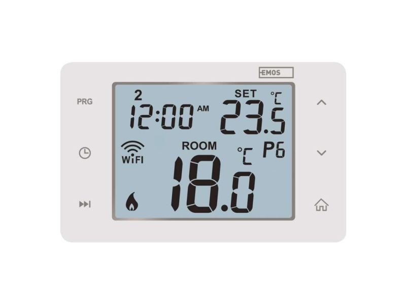 Emos P56201, Digital termostat, Room, AC, 802.11b, 802.11g, Wi-Fi 4 (802.11n), 2,4 GHz, Vit | Ventilation & Klimat - Ventilationstillbehör - Hygrostats | GameStuff