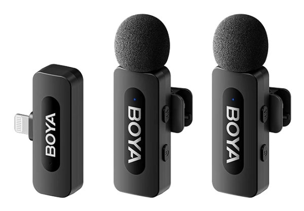 Boya By-V2 (V2.0), Clip-On Mikrofon, 20 - 16000 Hz, 80 Db, Trådløs, Lightning, 100 M
