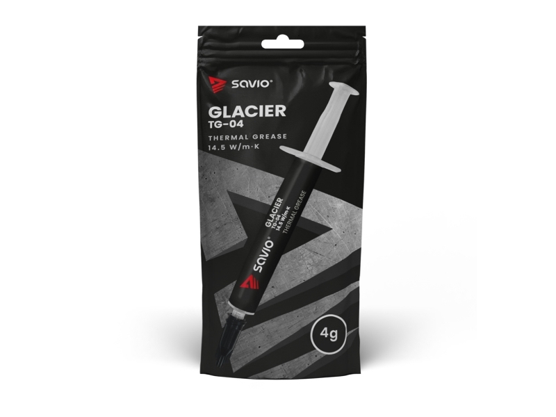 Savio Tg-04 4G, Thermal Paste, 14.5 W/M·K, Carbon, Silicone, Grey, -250 - 300 °C, Rohs, Ce