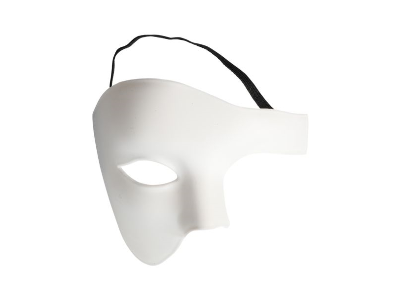 Weiße Phantom-Halbmaske