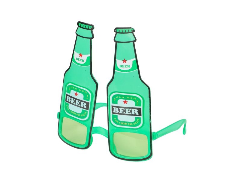 Grüne Bierflaschengläser