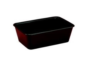 Bakke 750 Ml L175 X B120 X H52 Mm Nudelbakke Til Mikroovn Pp Sort,50 Stk/Ps - (50 Stk.)