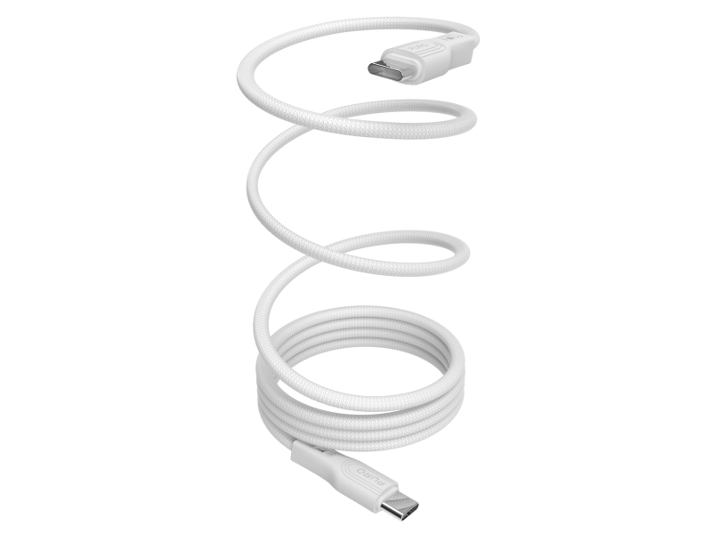 Puro Magnetic Usb-C - Usb-C 60W Usb 3.2 (20 Gbps) 1M Magnetisches Kabel - Weiß
