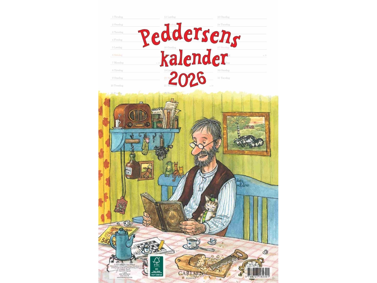 Peddersens kalender 2026 Sven Nordqvist Språk: Danska | Böcker - Årliga publikationer | GameStuff