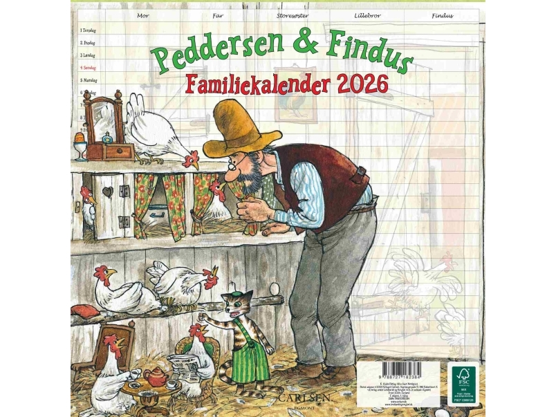 Peddersen &amp Findus - familjekalender 2026 Sven Nordqvist Språk: Danska | Böcker - Årliga publikationer | GameStuff