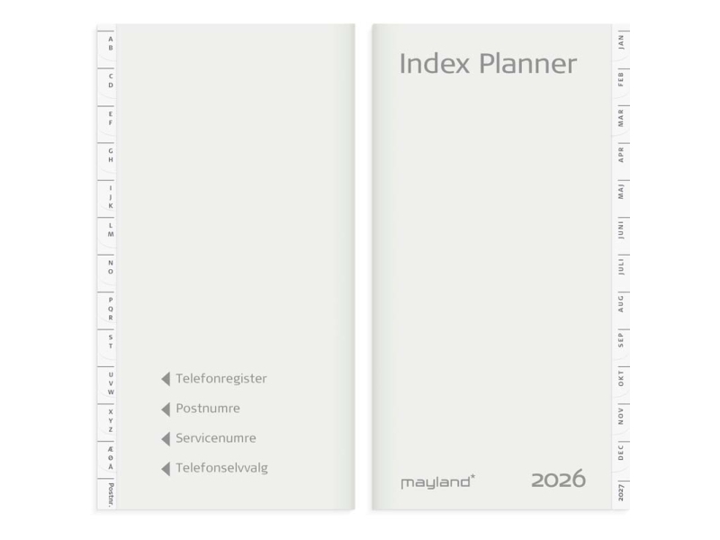 Index Planner månedskalender REFILL + tlf.reg. 2026 | Papper & Emballage - Kalendrar & Anteckningsböcker - Kalendare | GameStuff