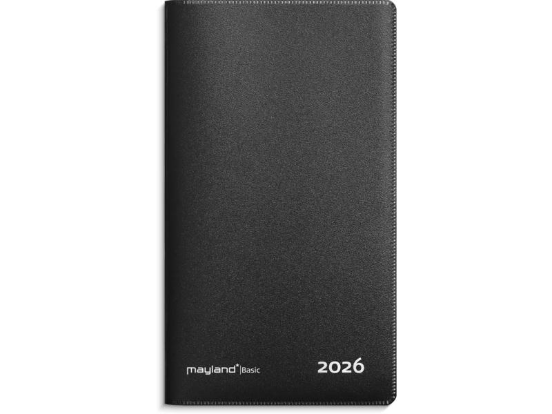 Basic månedskalender sort PP-plast 2026 | Papper & Emballage - Kalendrar & Anteckningsböcker - Kalendare | GameStuff