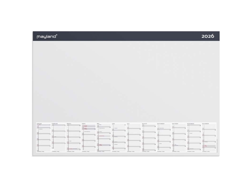 Mayland 16137000, Seinä, 20 sivua, Harmaa, Vuosi, 12 kuukautta, 120 g/m²