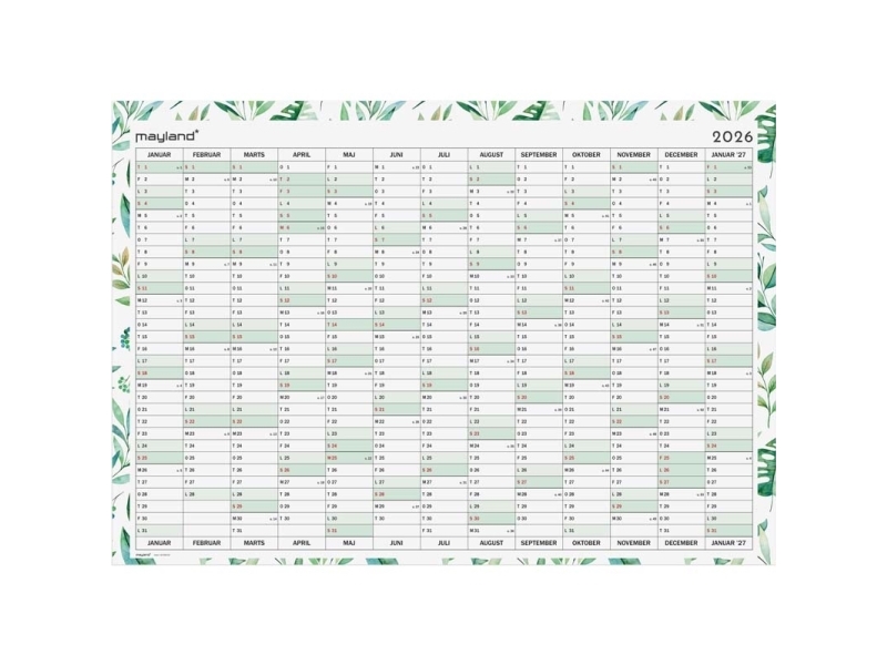 Kæmpekelander whiteboard 1x13 måneder 2026 | Papper & Emballage - Kalendrar & Anteckningsböcker - Kalendare | GameStuff