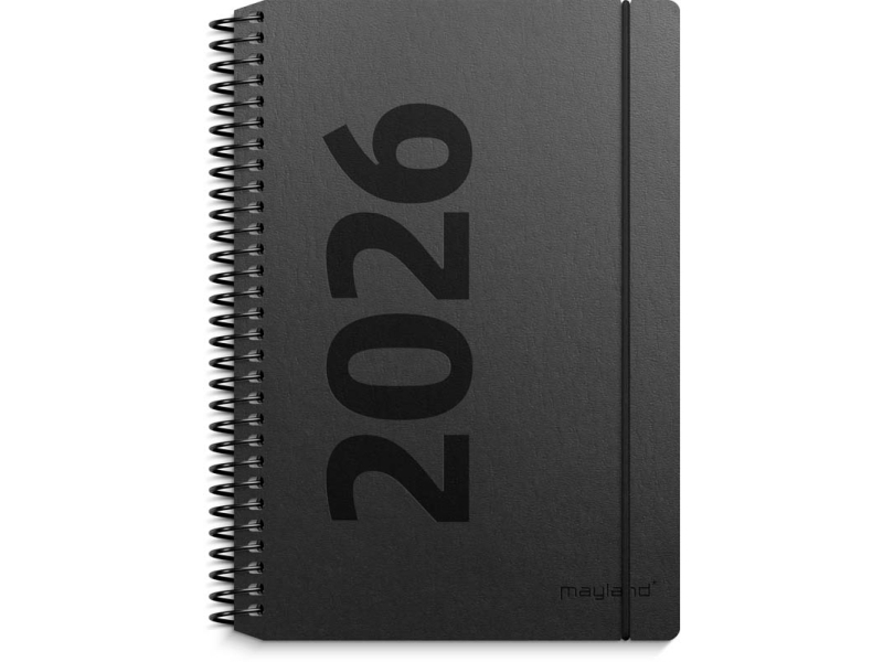 A6 ugekalender højformat matsort genbrugskarton 2026 | Papper & Emballage - Kalendrar & Anteckningsböcker - Kalendare | GameStuff