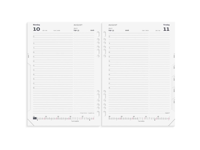 System A5 dagskalender REFILL 2026