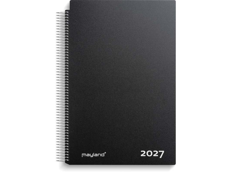 Aftalekalender A4 dag sort PP-plast 2027 | Papper & Emballage - Kalendrar & Anteckningsböcker - Kalendare | GameStuff