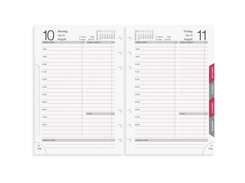 System Mm Tageskalender Refill 2026