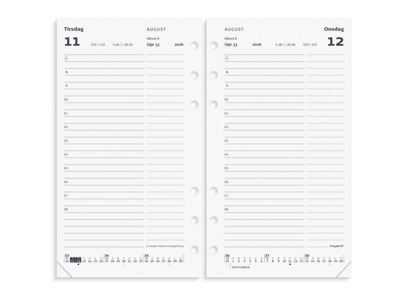 System PP dagskalender REFILL 2026 | Papper & Emballage - Kalendrar & Anteckningsböcker - Kalendare | GameStuff