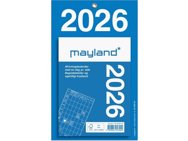Mayland 26253000, Væg, 734 Sider, Afrivning, Flerfarvet, Dag, 12 måned(er)
