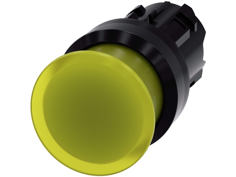 Siemens 3Su1001-1Ad30-0Aa0 Svampeknap 22 Mm Rund Gul, 21 G, 60 Mm, 30 Mm, 30 Mm