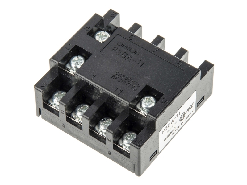 Uttag, bakre anslutning, 11-stift, skruvterminaler P3GA-11 | Elektrisk utrustning - Reläer | GameStuff